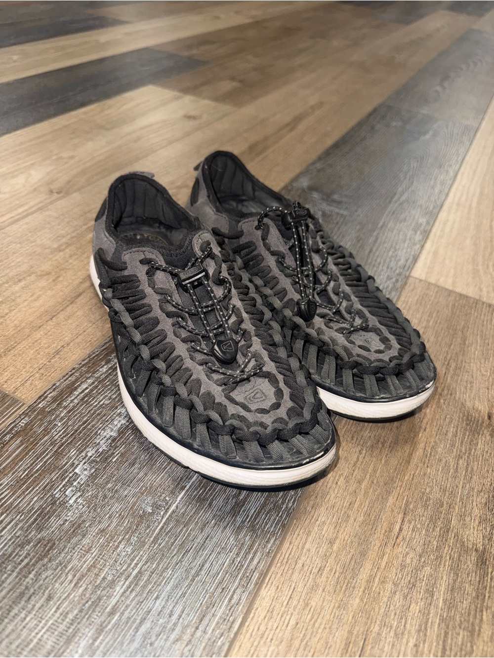 KEEN Women’s Black Woven Lace Slip-On Shoes